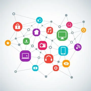 Technology connection concept Stock Illustration