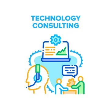 Technology Consulting Vector Concept Illustration Stock Illustration