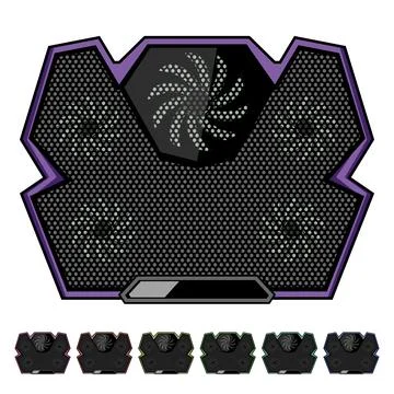 Technology cooling pad cartoon vector graphic Illustrazione stock