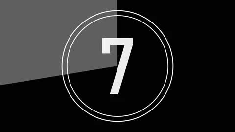 Technology countdown timer on black background. vd 1826 Video stock 186323439
