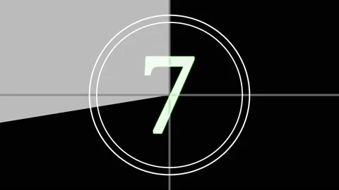Technology countdown timer on black back... | Stock Video | Pond5