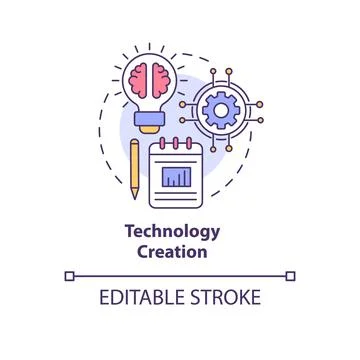 Technology creation concept icon イラスト素材