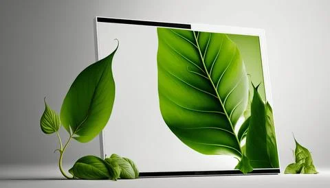 Technology creative scene isolated on a white background Stock Illustration