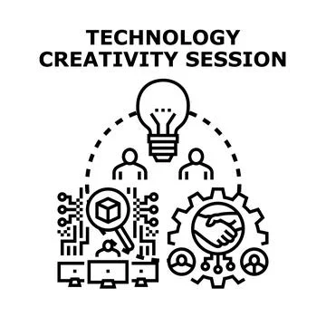 Technology creativity session developing innovative business solutions イラスト素材