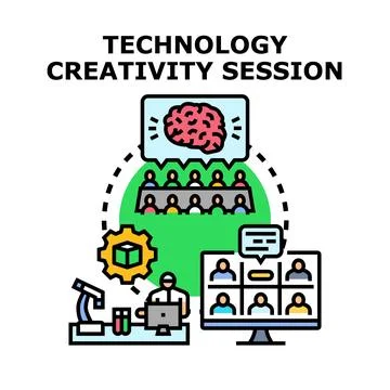 Technology creativity session developing innovative ideas イラスト素材