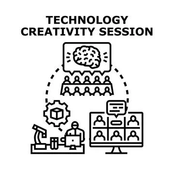 Technology creativity session developing innovative ideas イラスト素材