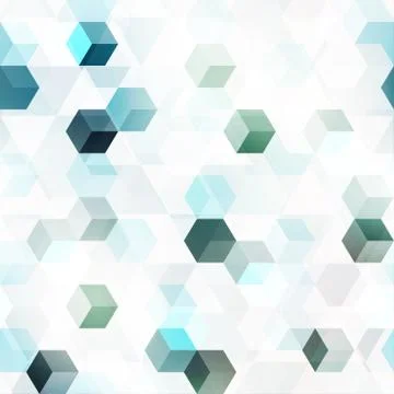 Technology cube seamless pattern Illustrazione stock