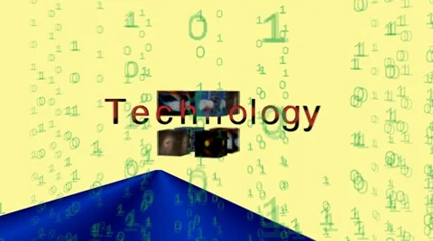 Technology Cubes:  Animation with 3D Letters Video stock 22159124