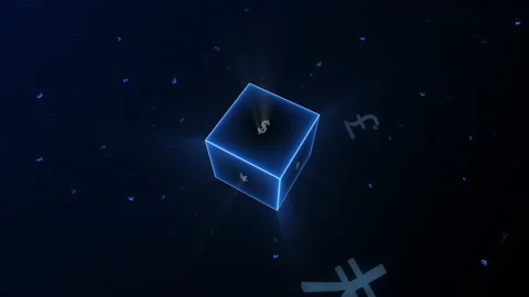 Technology currency background. Digital Banking, Transfer, Trading, Economy. Stock Footage 134771032