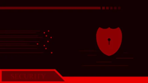 Technology cyber security and safety for unwanted access from hacking Stock Footage 299306860
