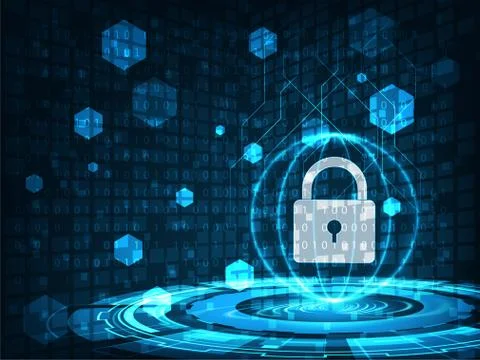 Technology cyber security Stock Illustration