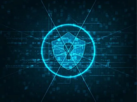 Technology cyber security Stock Illustration