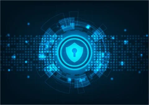 Technology cyber security Illustrazione stock