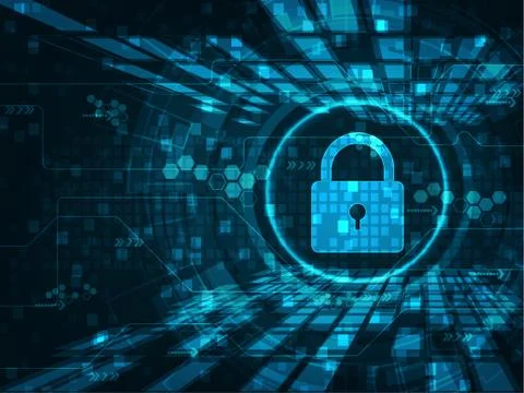 Technology cyber security Stock Illustration