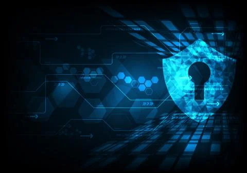 Technology cyber security Illustrazione stock