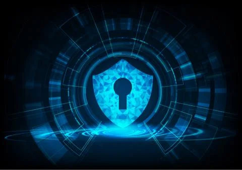 Technology cyber security Stock Illustration