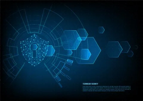 Technology cyber security Stock Illustration