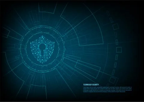 Technology cyber security Stock Illustration