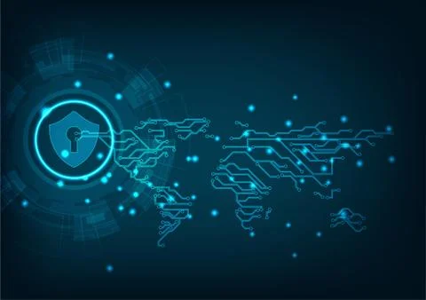 Technology cyber security Stock Illustration