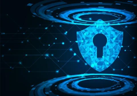 Technology cyber security Illustrazione stock