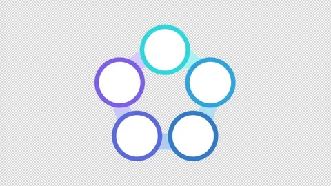 Technology cycle infographic 5 steps template animation Stock Footage 333733235