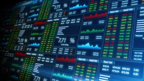 Technology data analysis for business stock market and financial graphic Stock Footage 257515164