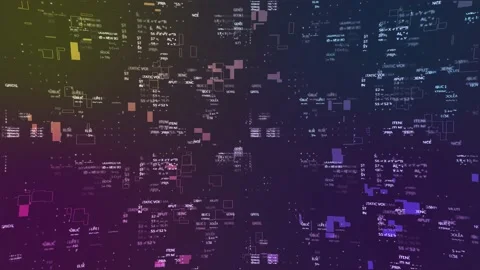Technology data and a binary coded network conveying the connectivity Stock Footage 195006317