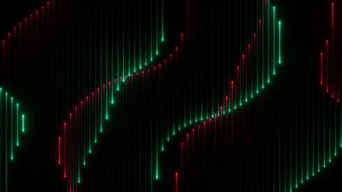 Technology data flow background with neon lines in motion loop animated Stock Footage 328581742