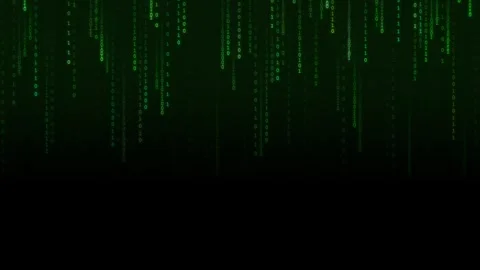 Technology data green binary code flow in matrix style Stock Footage 311305066