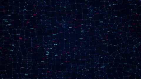 Technology Data Network Connections with trade market value Video background Video stock 337757546