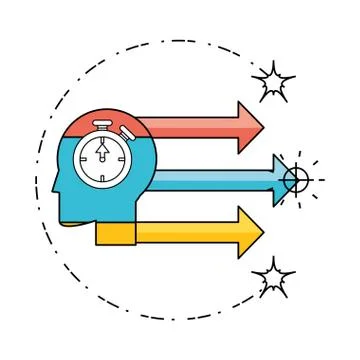 Technology data process to teamwork development Illustrazione stock