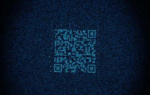 Technology data QR code and data transmission, network technology イラスト素材