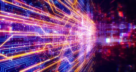 Technology Data Transfer Speed Lines VFX Animation. 動画素材 327656962