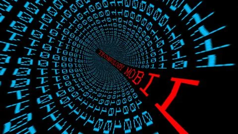 Technology data tunnel 스톡 일러스트