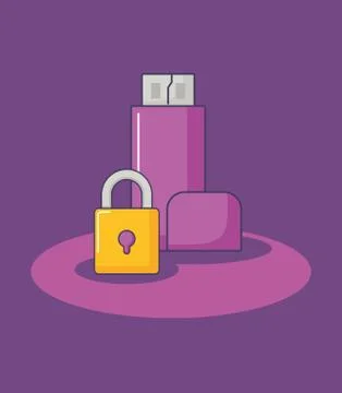 Technology data usb security protection innovation Stockillustratie