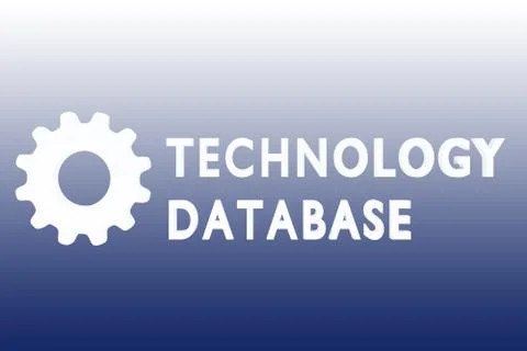 TECHNOLOGY DATABASE concept Stock Illustration