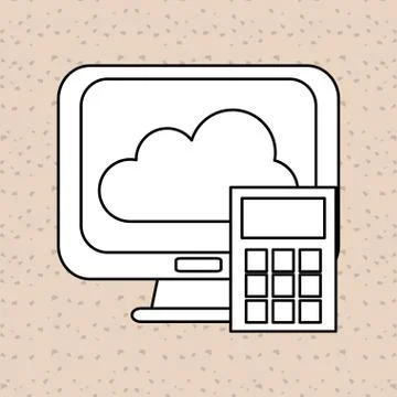 Technology design. computer icon. colorful illustration , vector Stock Illustration