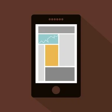 Technology design over brown background vector illustration Stock Illustration