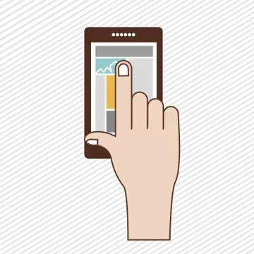 Technology design over lineal  background vector illustration Stock Illustration