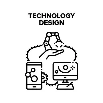 Technology Design Vector Concept Illustration Stockillustratie