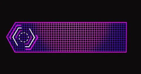 Technology designed hud lower third. Futuristic neon lower third for a titl.. 스톡 일러스트