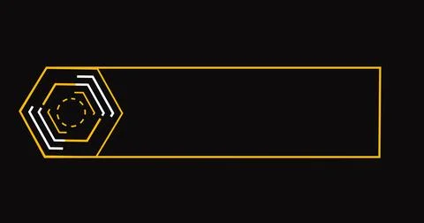 Technology designed hud lower third. Futuristic neon lower third for a titl.. Stock Illustration