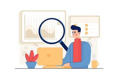 The Technology Developer Optimizing The Search Engine Illustrazione stock