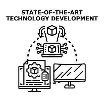 Technology developing ideas and innovative solutions concept Stock Illustration