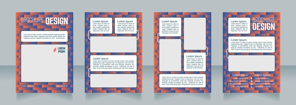 Technology development blank brochure design Stock Illustration