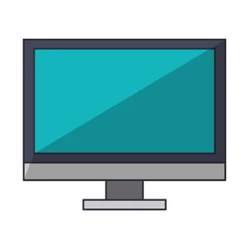 Technology device computer cartoon Stock Illustration