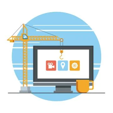 Technology device maintenance support concept cartoon Stock Illustration