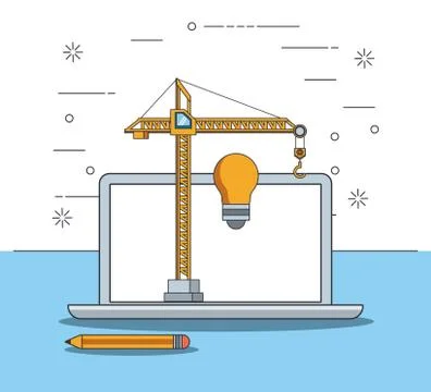 Technology device maintenance support concept cartoon 스톡 일러스트