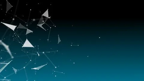 Technology digital abstract background. 3d Network particles and plexus wave. Ai 스톡 일러스트