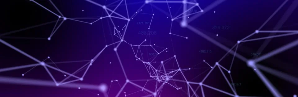 Technology digital abstract background. 3d Network particles and plexus wave. Ai 스톡 일러스트